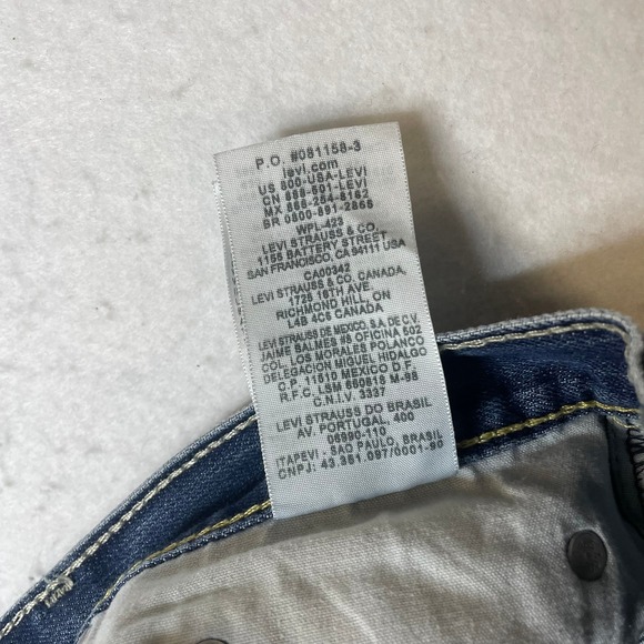 Levi Strauss Co 505 Jeans Mens 38x32 Straight Fit Dark Wash Denim Cotton - Picture 8 of 8